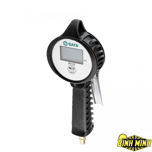 Thiết bị đo áp suất kỹ thuật số, sử dụng trong hệ thống bơm lốp xe ô tô, dùng trong garage sửa xe ô tô,  SATA - 98103