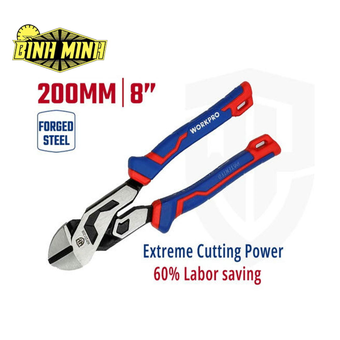 Kìm cắt chéo trợ lực Workpro WP231208 | 200mm (8 inch)