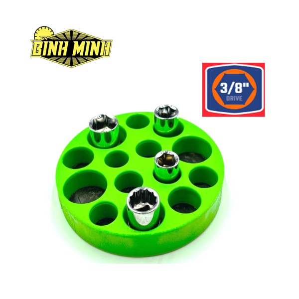 Khay đựng sắp xếp đầu tuýp bằng nhựa có từ tính 3/8 inch Workpro - WP433058