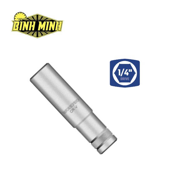 Đầu tuýp dài có đầu vuông 1/4 inch và đầu lục giác 6 cạnh size 8mm Workpro - WP274016