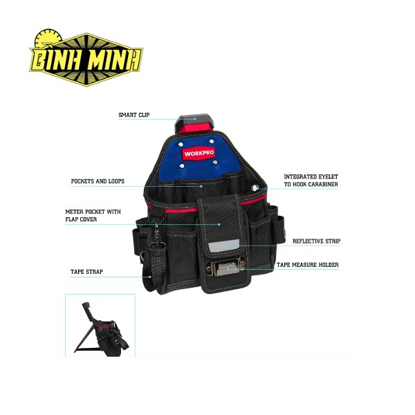 Túi đựng đồ nghề kỹ thuật viên Workpro - WP281073