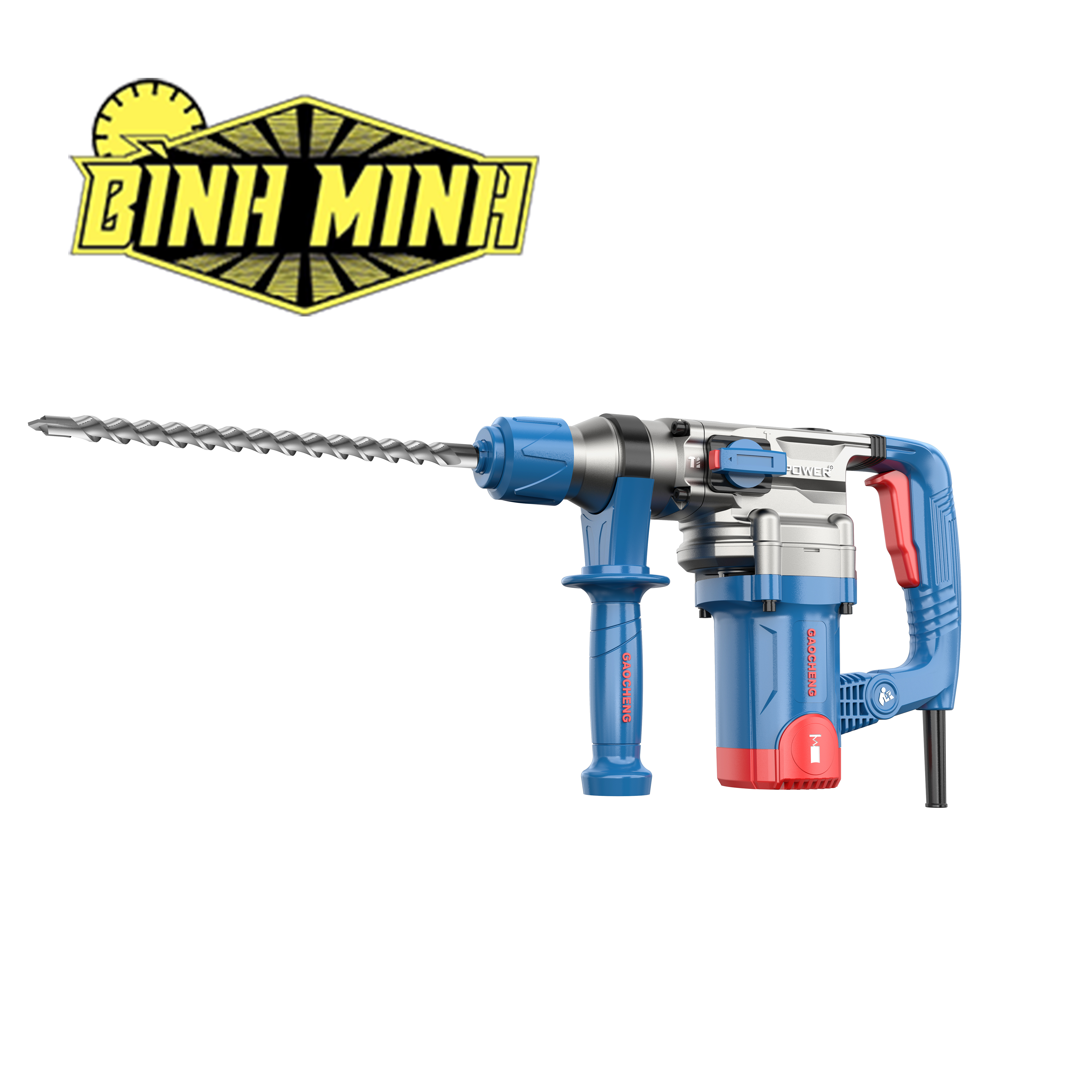 Máy khoan búa cầm tay, hoạt động bằng điện GAOCHENG PRO -  GN-RH6001 Công suất: 1800W, đường kính mũi khoan: 26MM