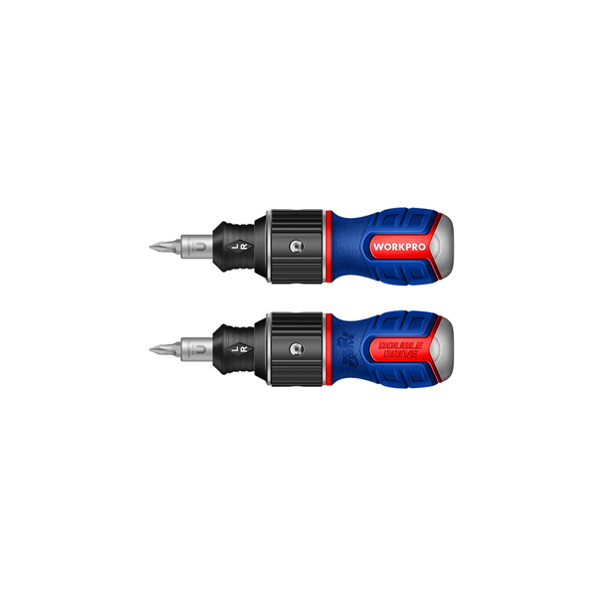 Tua vít đổi đầu 6 trong 1,tay cầm báng cao su chống trơn trượt Workpro - WP221071