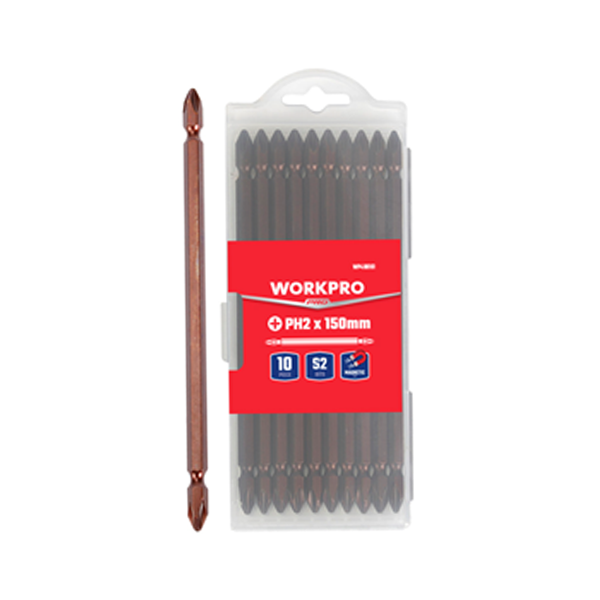 Bộ đầu vặn vít 2 đầu bake 150mm x PH2  (1 bộ = 10 cái) Workpro - WP408161